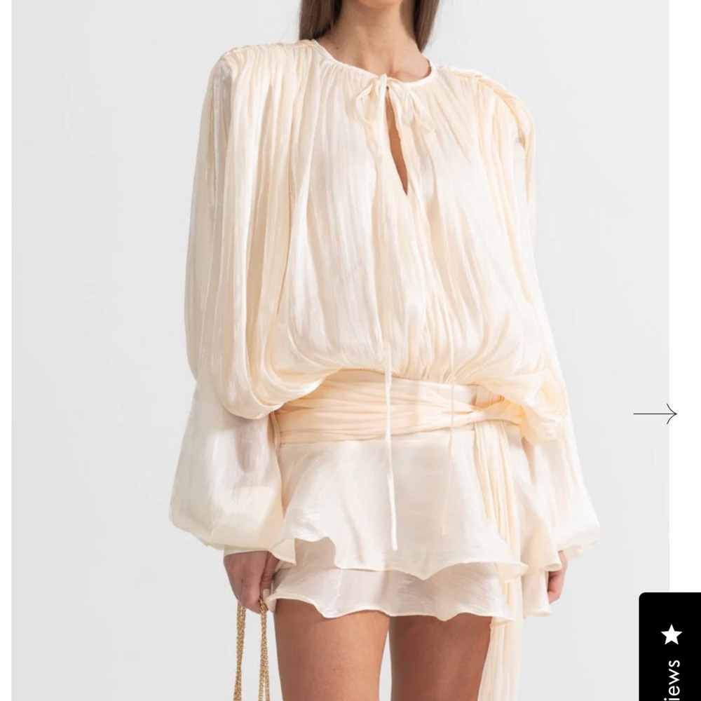 Elegant Cream Blouse and Skirt Set